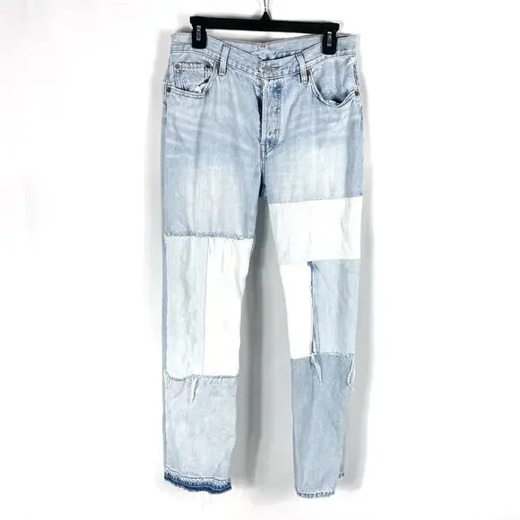 Levi's 501‎ 90s Freehand Folk Jeans Premium Light Blue Button Fly Straight Sz 28 - Picture 5 of 15